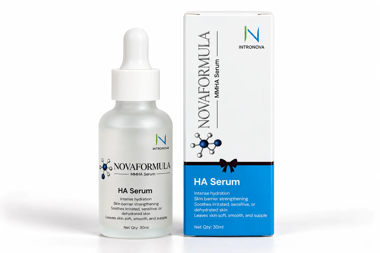 NOVAFORMULA HA Serum — 30 ml dropper bottle shown with its carton